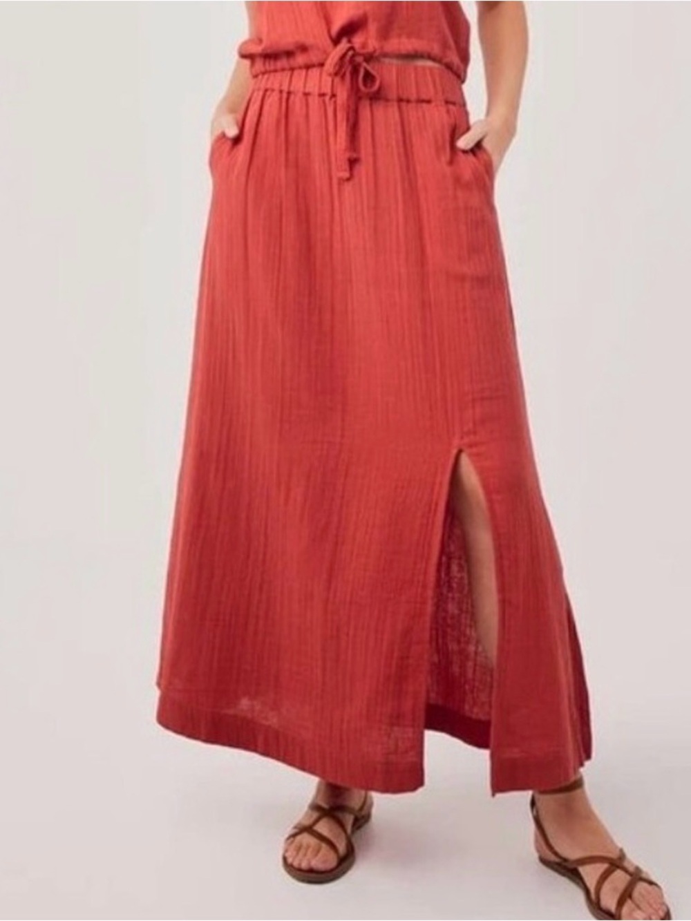NWT Pact Double Gauze Coastal Maxi Skirt